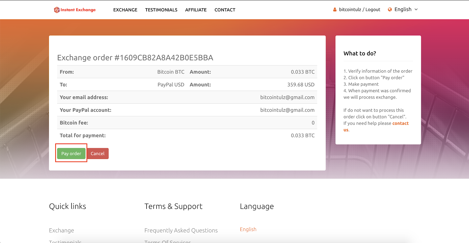 Step 4: Verify details